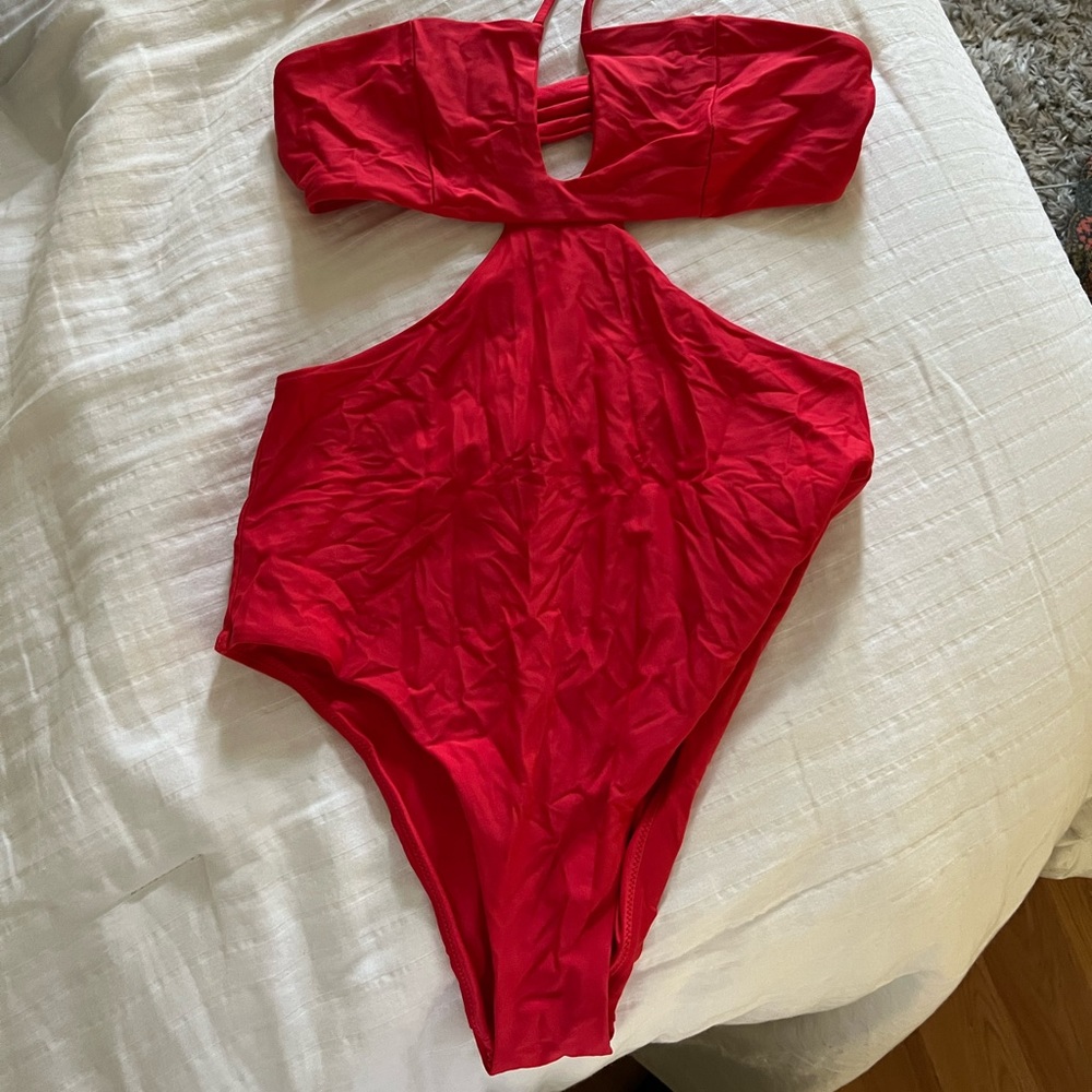 Red Aerie One Piece Bathing Suit